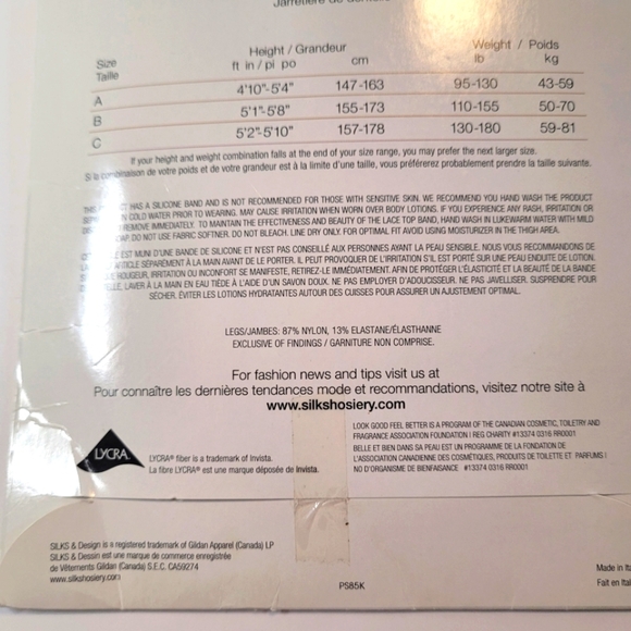 SILKS Lace Top Glossy Ultra Sheer Stay-Ups - Picture 4 of 4